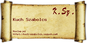 Kuch Szabolcs névjegykártya